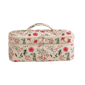Trousse de Voyage Matelassée Grande Capacité Légère à Fermeture Éclair Double Couche pour Cosmétiques, Sèche-<span class=keywords><strong>Cheveux</strong></span>, Fer à Boucler et <span class=keywords><strong>Lisseur</strong></span> - Product Image 3