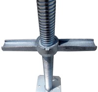 Poteaux de soutènement réglables électrogalvanisés, vérins hydrauliques avec plaque de base, utilisés dans les systèmes d'échafaudage