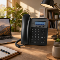 Téléphone IP PoE SIP GrandStream GXP1610P avec OS Linux, Voix HD, Conférence 3 voies, EHS, Double Ethernet 10/100M, 2 comptes SIP, Auto-configuration