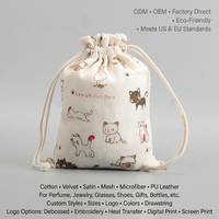 Sac cadeau en coton réutilisable avec logo personnalisé, vente en gros, plusieurs tailles, pochette en mousseline pour bonbons, bijoux, cosmétiques, rangement