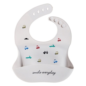 Babero de Silicona para Bebé, Impermeable, con Cuello Ajustable, Fácil de Limpiar, Ligero, Suave, Delantal para la Hora de Comer de Niños Pequeños, Logotipo Personalizado, Venta al Por Mayor - Product Image 1