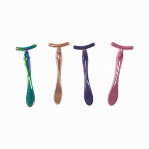 Mini cuillère à mélange de crème pour les yeux métal argent or rose or avec logo personnalisé Lifting de la peau Crème de maquillage du visage Bâton de massage Spatule - Product Image 5
