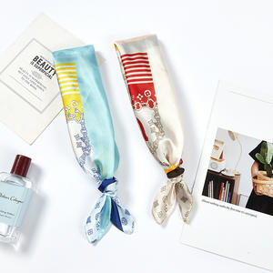 Foulard Quadrato Grande Multicolore alla Moda in Seta per Donna, <span class=keywords><strong>Bandana</strong></span> in Seta per Capelli per Ragazze - Product Image 2