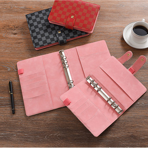 Agenda Personalizzata A6 in Pelle PU con Copertina Rigida <span class=keywords><strong>a</strong></span> <span class=keywords><strong>Quadretti</strong></span>, 6 Anelli, Portafoglio con Buste per Contanti, Pianificatore di Budget - Product Image 6