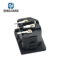 Prise industrielle en cuivre IEC C14, prise mâle à angle droit, 3 broches, adaptateur d'alimentation AC 250V 10A