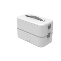 Kotak makan elektrik lapisan ganda, penghangat kotak makan siang elektrik, pemanas sendiri untuk pekerja kantor portabel Stainless Steel