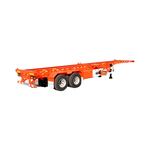 Semi-remorque surbaissée en acier <span class=keywords><strong>LinAn</strong></span> spécialisée de 40 pieds à 3/4 essieux, freinage double ligne, axe central JOST, transport de conteneurs, charge utile de 60T - Product Image 6