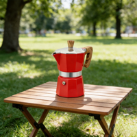 Cafetière à expresso Moka Pot en aluminium, design classique OEM, portable, écologique, logo personnalisé