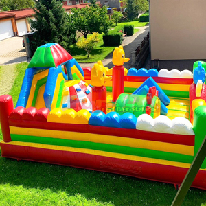 Zona de juegos inflable comercial para niños pequeños, parque infantil exterior comercial, castillo inflable con tobogán. - Product Image 1