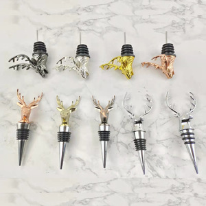 Deer Head Wine <b>Bottle</b> <b>Stoppers</b> Metal Sealing <b>Stopper</b> Simple Style Zinc Alloy <b>Bottle</b> <b>Stopper</b> For Wine - Product Image 1