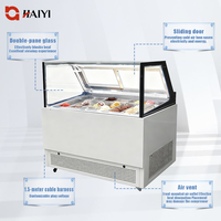 Réfrigérateur commercial pour supermarché, double température, vitrine à glace, congélateur, acier inoxydable 304, température électronique