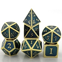 Jeu de dés en métal polyédrique avec logo personnalisé Offre Spéciale pour RPG DND Dungeon Dragon pour jeux de rôle