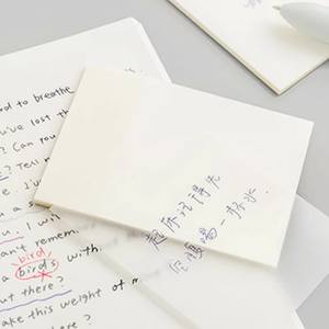 Waterproof PET Transparent Memo Sticky Notes 50 Sheets Rewritable Self-Stick Page <strong>Flags</strong> for Study <strong>Book</strong> Reading and Desk Decor - Product Image 4