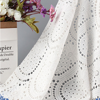Nouveau tissu jacquard tissé 100 % coton, broderie dentelle française, extensible et respirant, à œillets pour sacs et rideaux pour garçons et filles