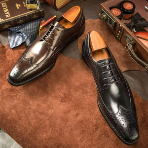 Chaussures Oxford en cuir véritable imperméables et antidérapantes pour hommes 2025 pour mariage, fête, bureau, affaires, chaussures habillées décontractées - Product Image 4