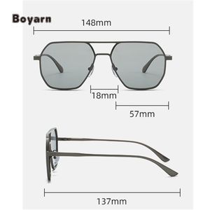 Boyarn automobilistes Vintage femmes nuances hommes tendance miroir polarisé Uv400 conduite chine lunettes de soleil lunettes rondes pour femme - Product Image 5