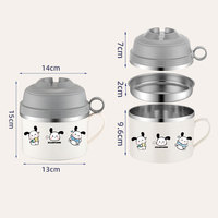 Yuedisi Usine Grand Bol 304 Bol De Nouilles Instantanées En Acier Inoxydable Avec Couvercle Bol De Riz Bureau Déjeuner Boîte À Bento