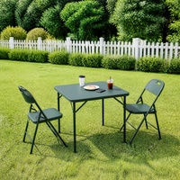 Table de salle à manger pliante moderne en métal, table pliante portable pour pique-nique, camping, jeux