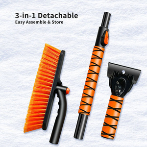 Spazzola da Neve per Auto Estensibile <span class=keywords><strong>e</strong></span> Staccabile, Raschietto per Ghiaccio con Impugnatura in Schiuma Plastica, Testa Girevole a 360° per <span class=keywords><strong>Camion</strong></span> <span class=keywords><strong>e</strong></span> SUV - Product Image 4