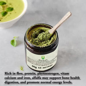 ผงใบอัลฟัลฟ่าบริสุทธิ์ 100% แบรนด์ส่วนตัว ช่วยปรับปรุงระบบย่อยอาหาร ควบคุมพลังงาน อาหารเสริมสมุนไพรสำหรับผู้ใหญ่ เพื่อสุขภาพ - Product Image 3