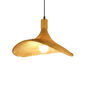 Yiqiang cổ điển nhà hàng khách sạn Homestay ăn uống Đèn Chùm nghệ thuật thiết bị chiếu sáng tre dệt Chụp đèn - Product Image 1