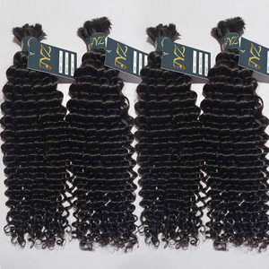 Estensioni di Capelli Umani Grezzi Non Trattati, Ricci Boho per Intrecciare, Capelli Vergini Indiani in Massa - Product Image 1