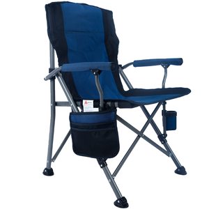Chaise de camping robuste, capacité 400 lb, pliable, avec porte-gobelet et poche de rangement, tissu Oxford 600D, fauteuil - Product Image 1