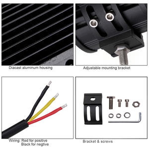 Barre lumineuse <span class=keywords><strong>LED</strong></span> 4x4, lampe antibrouillard 12V 24V, phare à Diode, camion, ferme, tracteur, bateau, SUV, ATV, lampe de travail - Product Image 4