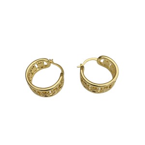 Boucle d'<span class=keywords><strong>oreille</strong></span> rétro en laiton, géométrique, <span class=keywords><strong>large</strong></span>, creuse, avec crochet en forme de nez de cochon - Product Image 5