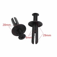 Clips de fixation de pare-chocs auto en plastique de 6 mm et 8 mm, vis de retenue, clips de garde-boue de coffre de voiture, rivets de fixation automobile pour pare-chocs et portières de véhicule