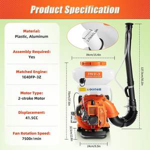Mochila <span class=keywords><strong>Fogger</strong></span> Pulverizador 3.7 Gal Gás Mochila Pulverizador 41.5CC 2 Tempos Em Pó e Líquido Névoa Espanador - Product Image 2