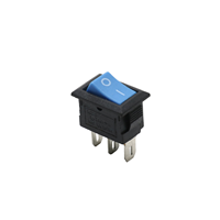 Mini interrupteur à bascule noir 10x15mm KCD1-101 ON-OFF 6A 125V 3A 250VAC 2 positions certifié CQC pour un usage domestique