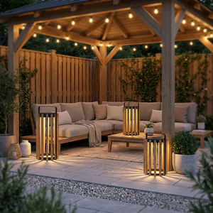 <span class=keywords><strong>Lanterna</strong></span> da <span class=keywords><strong>Giardino</strong></span> in Teak Personalizzabile con Logo/Confezione per Spa, Pergola - Product Image 2