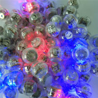 1,6cm Wasserdichte Vibrierende Blinkende LED Plastik Mini Rot & Blau Leuchtende Kugel für Halloween Hochzeit Weihnachten & Geburtstag