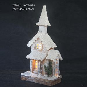 Vintage madera Lemax Navidad pueblo casa decoración adornos fábrica al por mayor para vacaciones decoración del hogar - Product Image 3