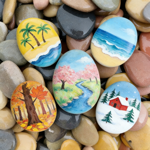River <strong>Rocks</strong> for Painting <strong>Large</strong> 2-3 Inch Flat Smooth Painting Stones Craft <strong>Rock</strong> to Paint for Kids Crafts Painting Bulk - Product Image 1