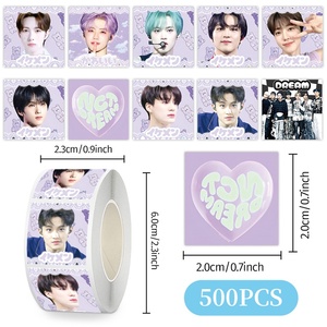 Adesivi Decorativi con Motivi Cartoon di Star del Gruppo Coreano, 500 Pezzi per DIY, Diari, Decorazione Cover per Cellulari - Product Image 6