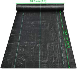 Malla Antihierbas Negra Permeable y Transpirable de Polipropileno Tejido para Jardines, Huertos e Invernaderos - Product Image 4