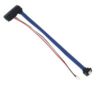 Kabel betina SATA 22 Pin dengan daya 2-Pin dan sudut kanan SATA 7-Pin untuk aplikasi elektronik
