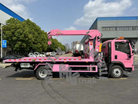 Penjualan langsung dari pabrik truk derek Flatbed 4X2 dengan derek 4 pendukung belakang Boom teleskopik lengan dapat menarik rusak kendaraan derek