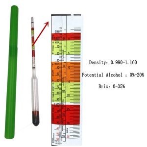 Scala tripla Idrometro 3 Scala Tester Auto di Vino Prodotta Zucchero Alcool Tester di Misura Per La Casa Birra bottiglia di Birra di Vino Alcol Test - Product Image 3