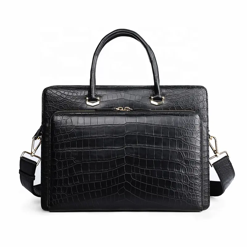 Men's Office Bags Crocodile Belly Leather Briefcase Real Crocodile Skin For Men's Briefcase
