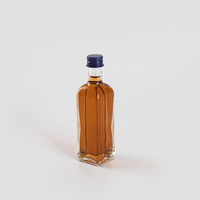Mini bouteille d'emballage d'huile d'olive Marasca en verre carré 60ML avec col de finition ROPP 18MM
