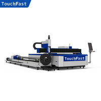 Touchfast CNC métal coupe Fiber Laser Cutter plaque et Tube 5 axes Fiber Lazer découpeuse 4000W