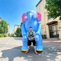 Costume gonflable géant d'éléphant marcheur, mascotte animalière personnalisée, résistant à l'eau, durable, résistant au soleil, installation facile