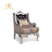 Chaise de trône en bois de luxe à double décoration de princesse pour banquet de mariage, fête, hôtel, événement
