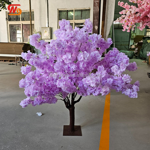 SMOOTH Decoración para Eventos de Boda y Salones de Banquetes, Árbol de Flores de Cerezo Artificial de Color Lavanda Púrpura de 8 Pies de Altura - Product Image 4