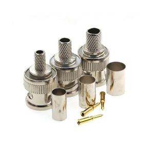 Настраиваемый позолоченный видеоконнектор Kexin RG58 75-345 RG59 RG60 BNC для систем видеонаблюдения, штекер/гнездо, латунные контакты - Product Image 2