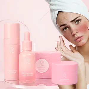 Oem Professionals Sensitive Skin Care Red Ginseng Korean Ginseng Face Cream Serum Facial Kit Cream Skin Care Set