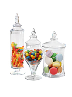 Grand bocal de rangement européen en verre à pointe avec couvercle transparent Modèle de table à dessert de mariage moderne pour la décoration de salle de cuisine